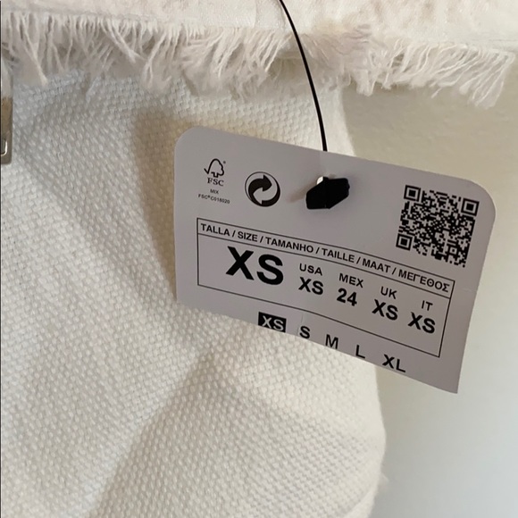 Trafaluc by Zara 3/4 Zip White Fringe Moto Jacket - Picture 10 of 11